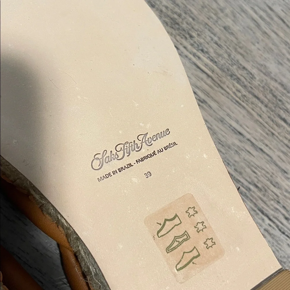 Saks Fifth Avenue Leather Espadrilles‎ 39 EU